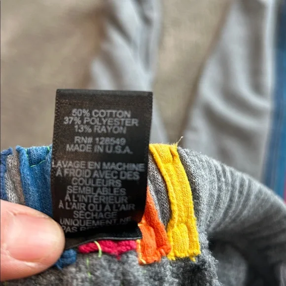 Aviator Nation Gray Joggers with Rainbow Side Stripe 5 SWEATPANTS - Size XSmall - Picture 9 of 14